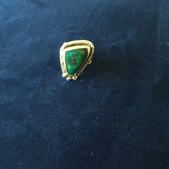 Vintage Navajo Chrysocolla Ring - Picture 4 of 7